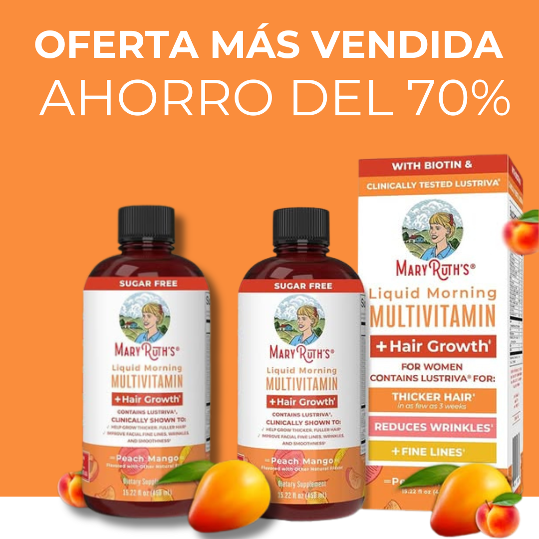 ¡Transforma tu Cabello en 3 Semanas con el Multivitamínico Líquido de Mary Ruth's!