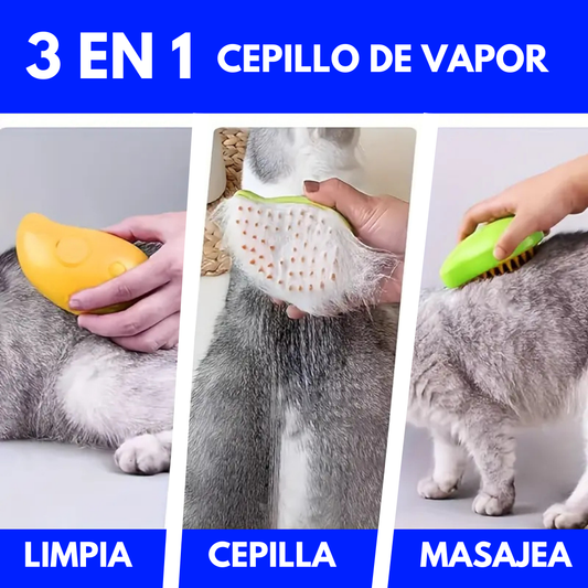 ¡Oferta 2x1! Cepillo de VAPOR para Mascotas 3 en 1