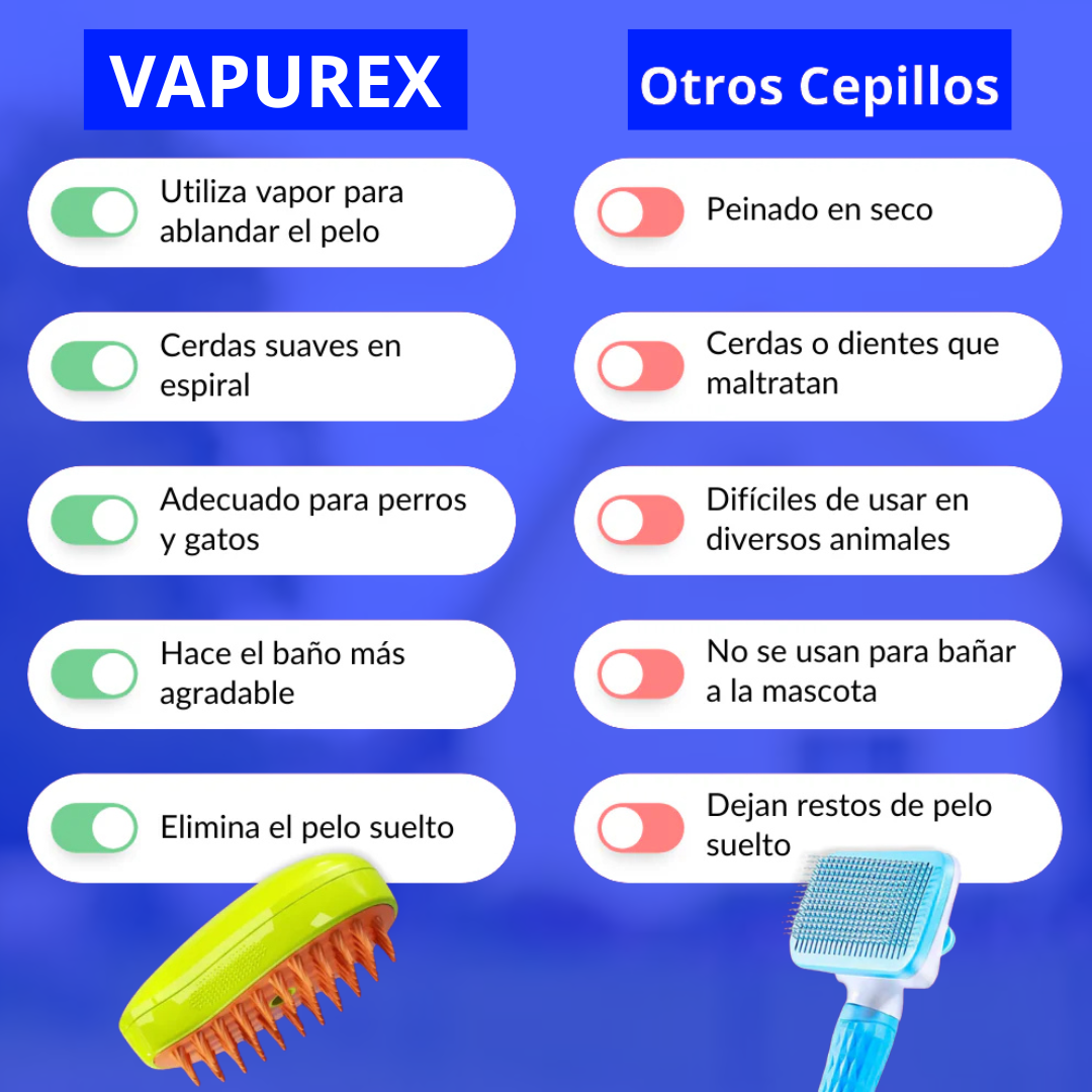 ¡Oferta 2x1! Cepillo de VAPOR para Mascotas 3 en 1