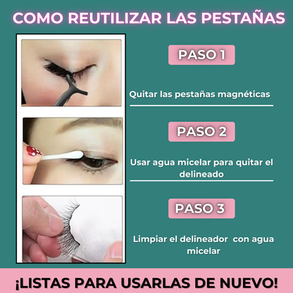 ¡Mirada Perfecta en Segundos! Set Pestañas Magnéticas+Regalo